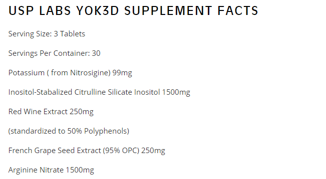 Yok3d nitric oxide support 90 caps